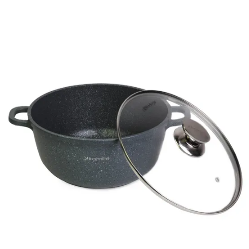 Каструля литий алюміній 4,5л 24*11,5см скляна кришка а/п Granite 4425 KAMILLE Житомир - изображение 3