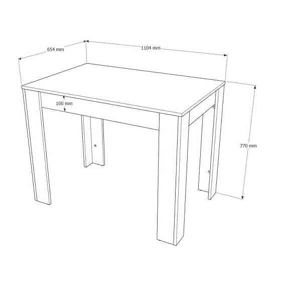 Обідній комплект Еверест стіл СТО-1/4 табурети Т-1 (4шт) Графіт/Дуб крафт білий (DTM-071149) Львів