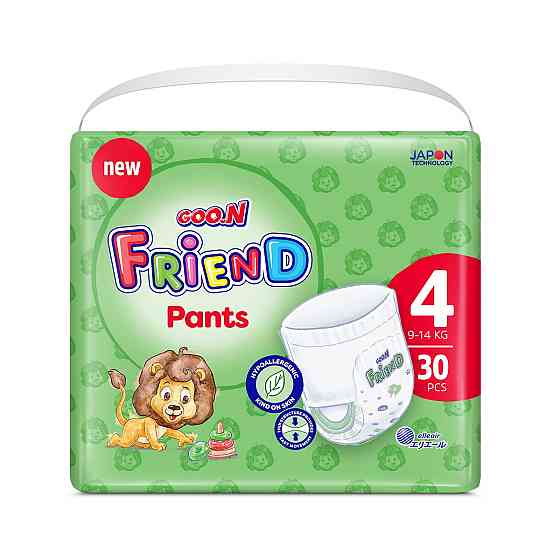 Трусики-підгузки Goo.N Friend для дітей 9-14 кг (розмір 4(L), 30 шт) Дніпро