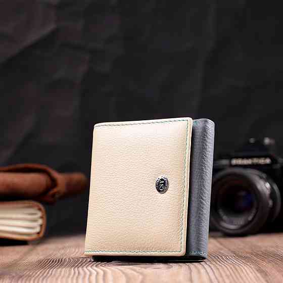 Гаманець жіночий з оригінальною монетницею із натуральної шкіри Різнокольоровий (ST Leather) Київ