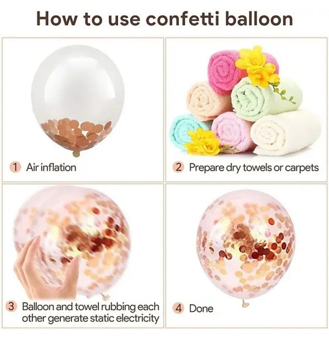 Шарики прозрачные с конфетти серебро 12'' 30см Киев - изображение 2