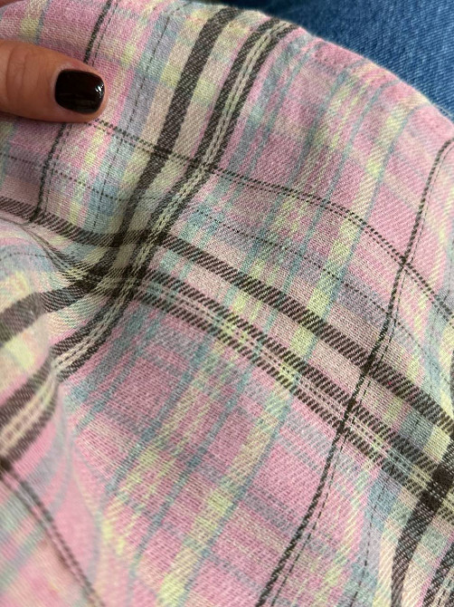 Рубашка женская Baoyu 225-1 в клетку оверсайз фланель, розовый, one size Киев - изображение 4