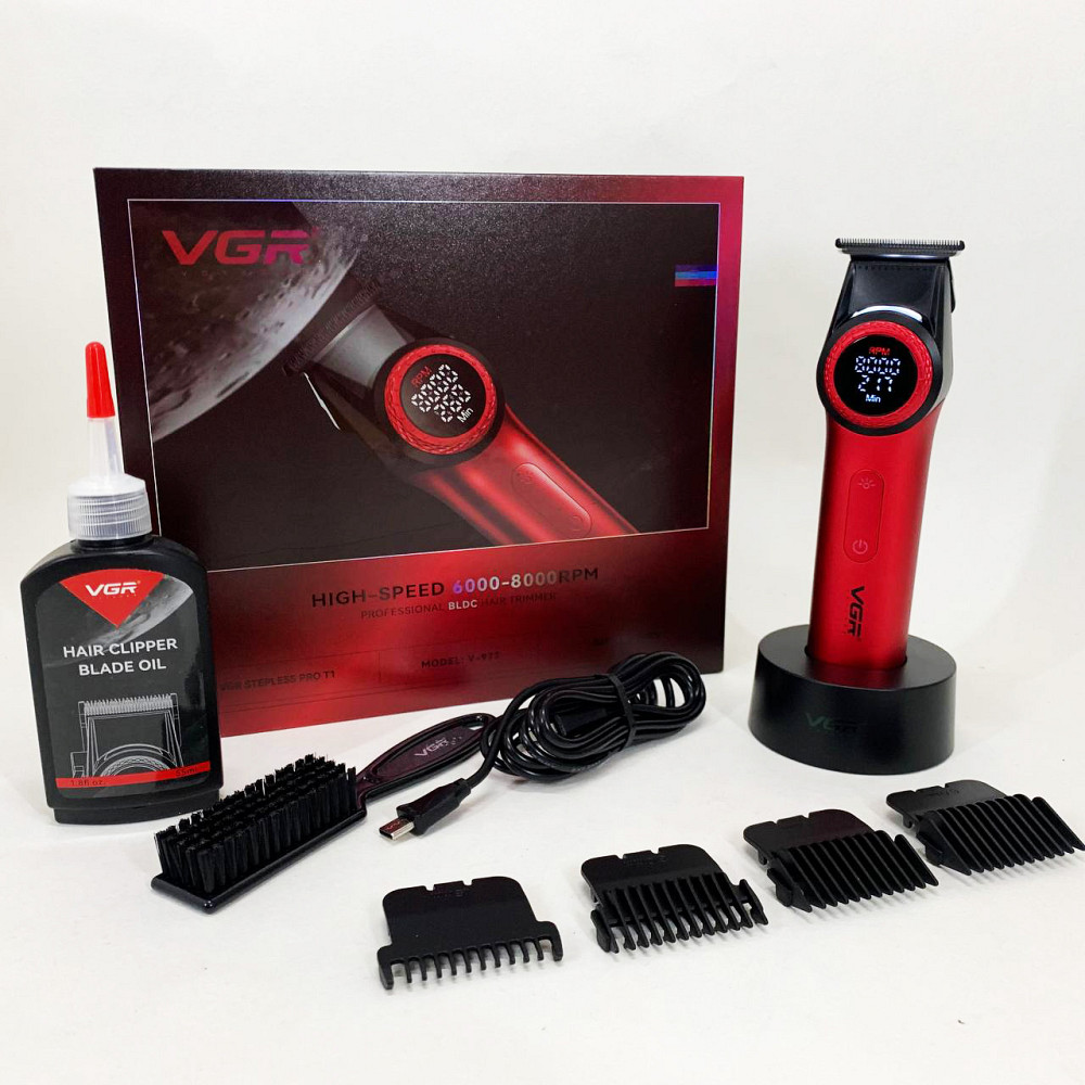 Машинка для стрижки волосся бездротова VGR V-977, Перукарські машинки професійні, Тример бездротовий BE-95 Івано-Франківськ - фото 9