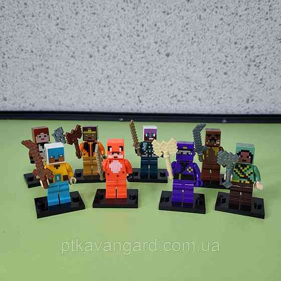 Набір фігурок Майнкрафт 8 героїв + зброя 2911-3 Хмельницький