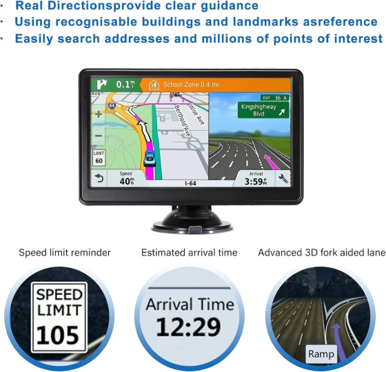 Автомобильный GPS навигатор 715MT 7'' мультитач 256Mb 8Gb Киев