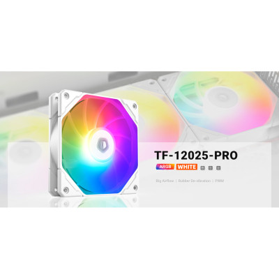 Кулер до корпусу ID-Cooling Вентилятор ID-Cooling TF-12025-Pro ARGB White (TF-12025-PRO-ARGB-WHITE) Вінниця - фото 2