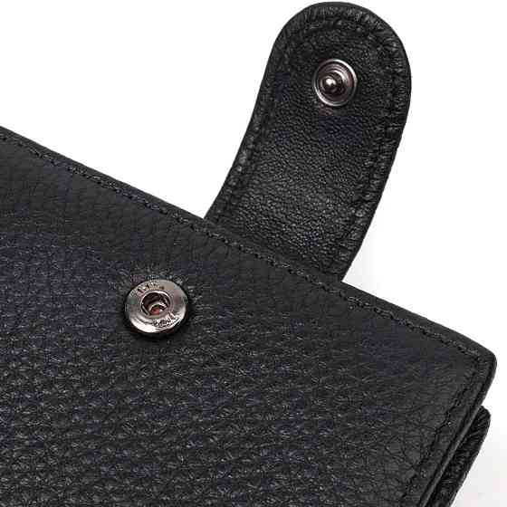 Горизонтальный мужской бумажник из натуральной кожи Vintage sale_15019 Черный Киев