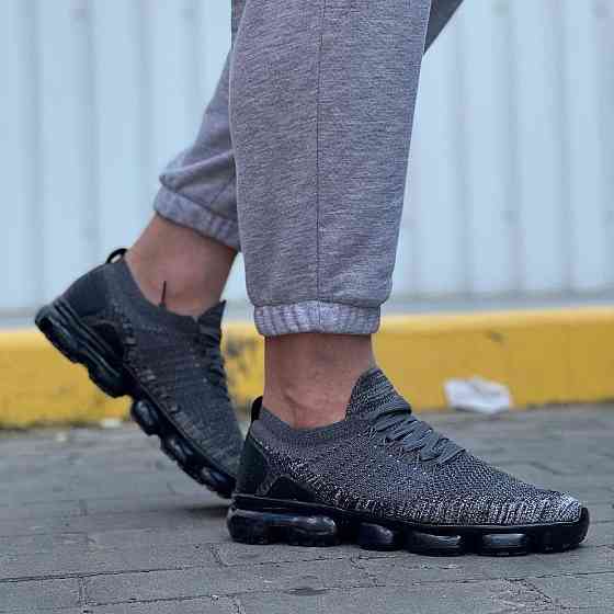 Кросівки в стилі N!ke VaporMax Сірі Чоловічі Чорні (розміри: 42,44,45) — 801 Дніпро