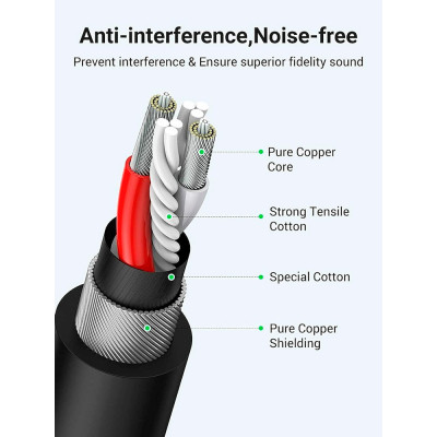 Кабель мультимедійний XLR M to XLR F 5.0m AV130 black Ugreen (20712) Вінниця - фото 5