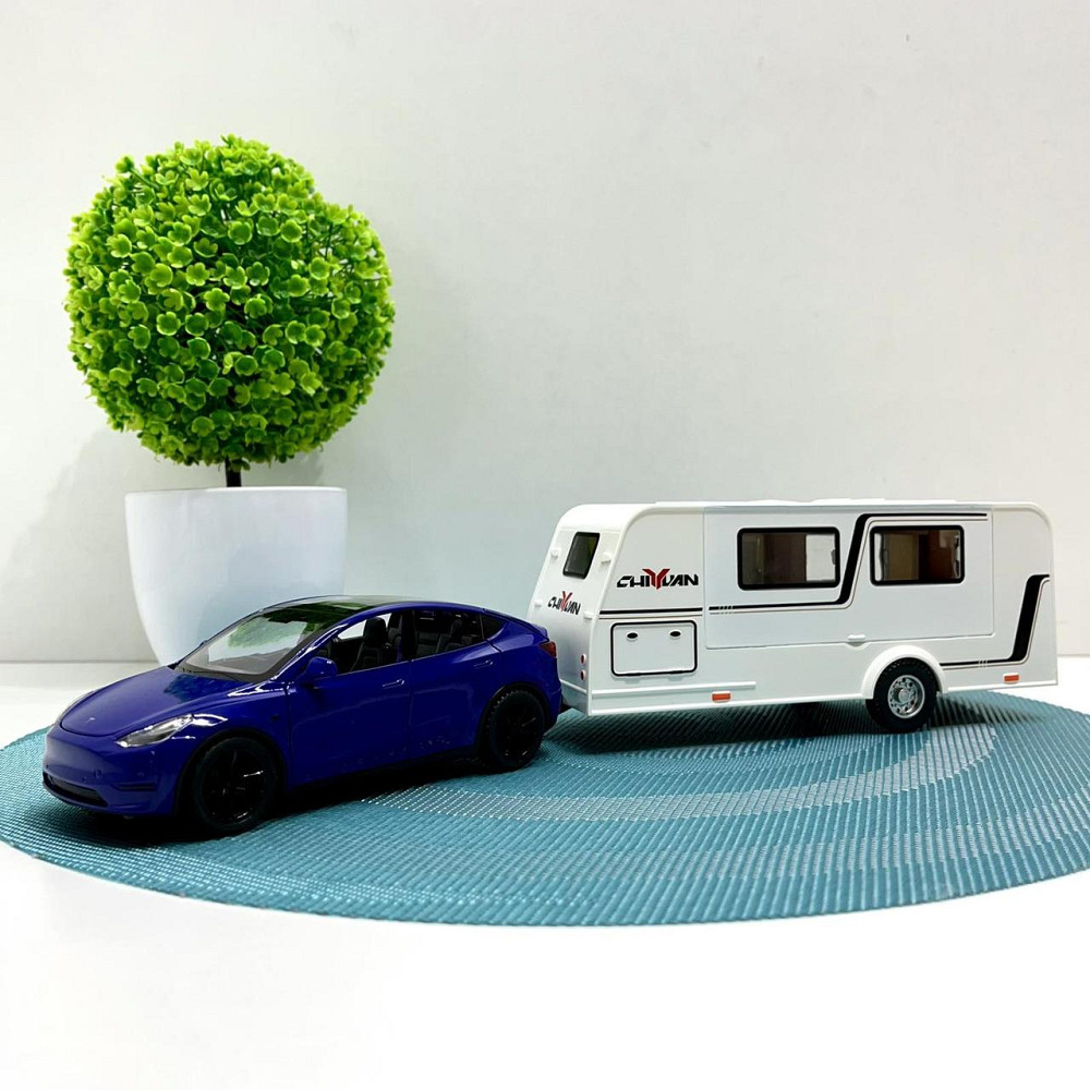 Машина з трейлером масштаб 1:32 інерція звук світло Синій (B21045) Чернігів - фото 1