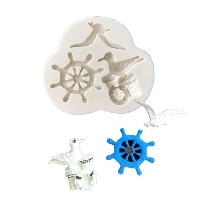 Молд кондитерский морской 85 на 95 мм серый Киев - изображение 3