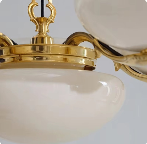 Светодиодная люстра Пион 5020 (Золотая) на 5+1 плафон Винница - изображение 3