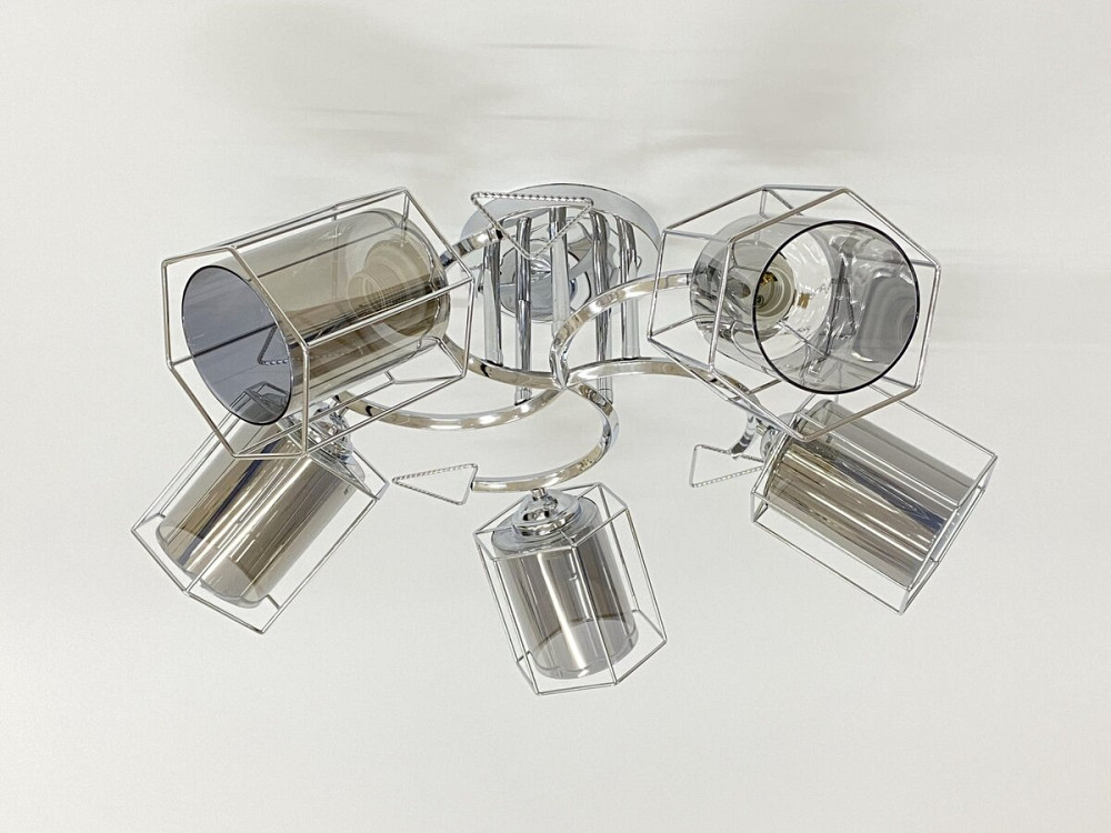 VALESO Стельова люстра на 5 плафонів 91179B/5 хром Київ - фото 1