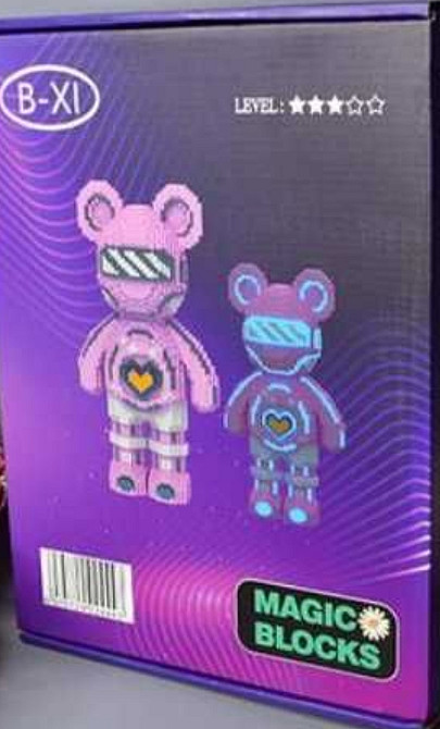 Блочний конструктор Bearbrick Арт-игрушка Ведмедик Magic Blocks Мишка. Харків - фото 2