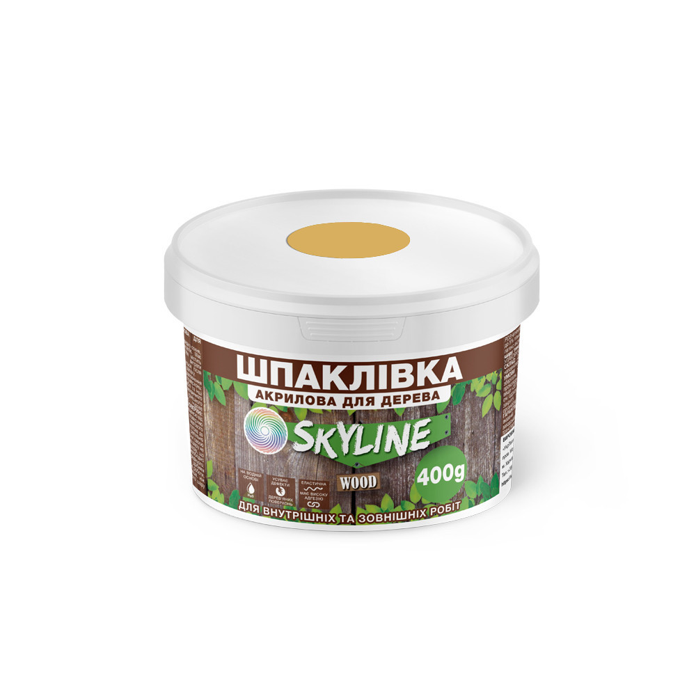Шпаклівка акрилова для Дерева готова до застосування «SkyLine Wood» Вільха 400 г Харків - фото 2
