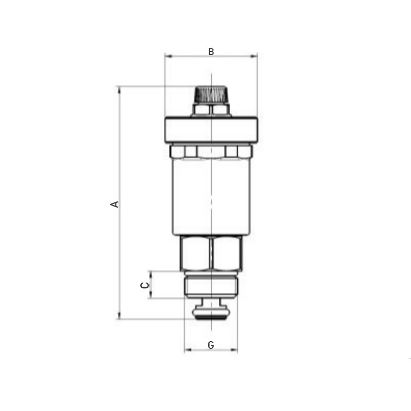 Воздухоотводчик автоматический с клапаном Roho R1302-050N - 1/2