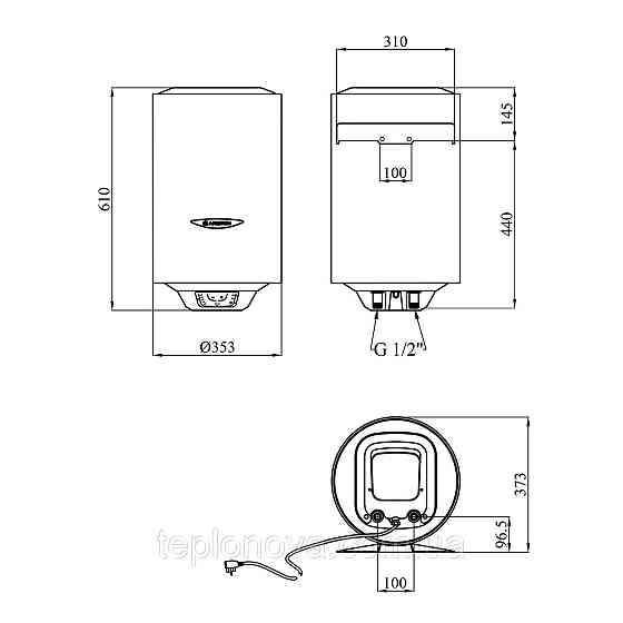 Водонагрівач Ariston Slim PRO1 ECO 30V 1,8K PL EU з мокрим ТЕНом 3626458 Чернівці