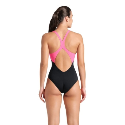 Купальник Arena Dreamhline Swimsuit V Back 008328-500 чорний, фіолетовий, бірюзовій 38 (3468337427957) Вінниця - фото 2