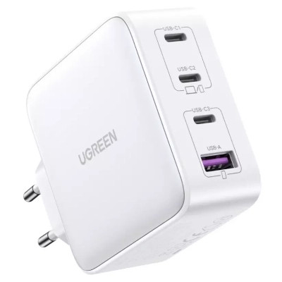 Зарядное устройство Ugreen 4xUSB 100W (3хUSB-C+USB-A) Gan white CD226 (15337) Винница - изображение 2