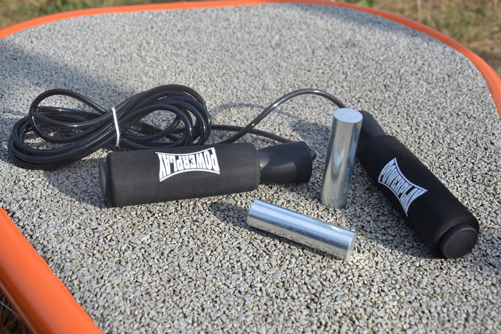 Скакалка швидкісна спортивна PowerPlay 4211 X ROPE з обтяжувачами 2 шт по 120г Чорна 3м Київ - фото 9