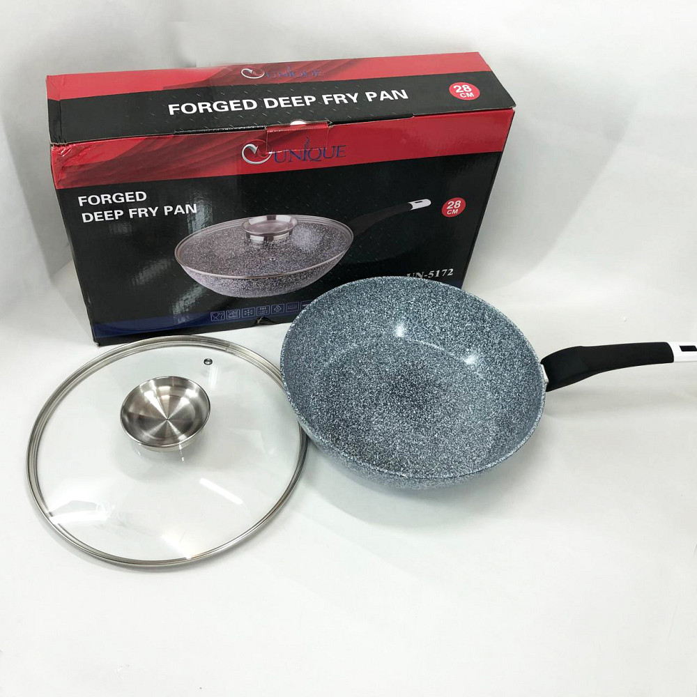 Сковорода универсальная для дома UNIQUE UN-5172 28 см, Удобная сковорода для порций ZU-76 Львов - изображение 4