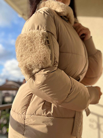 Куртка женская Snow Passion 6211 пилот с поясом мех удлиненная бежевая, бежевый, 46 Одесса - изображение 7