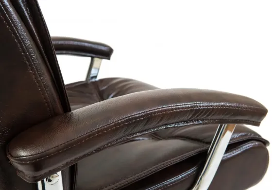 Офісне Крісло Керівника Richman Burgas Titan Dark Brown Хром М3 MultiBlock Коричневий Київ