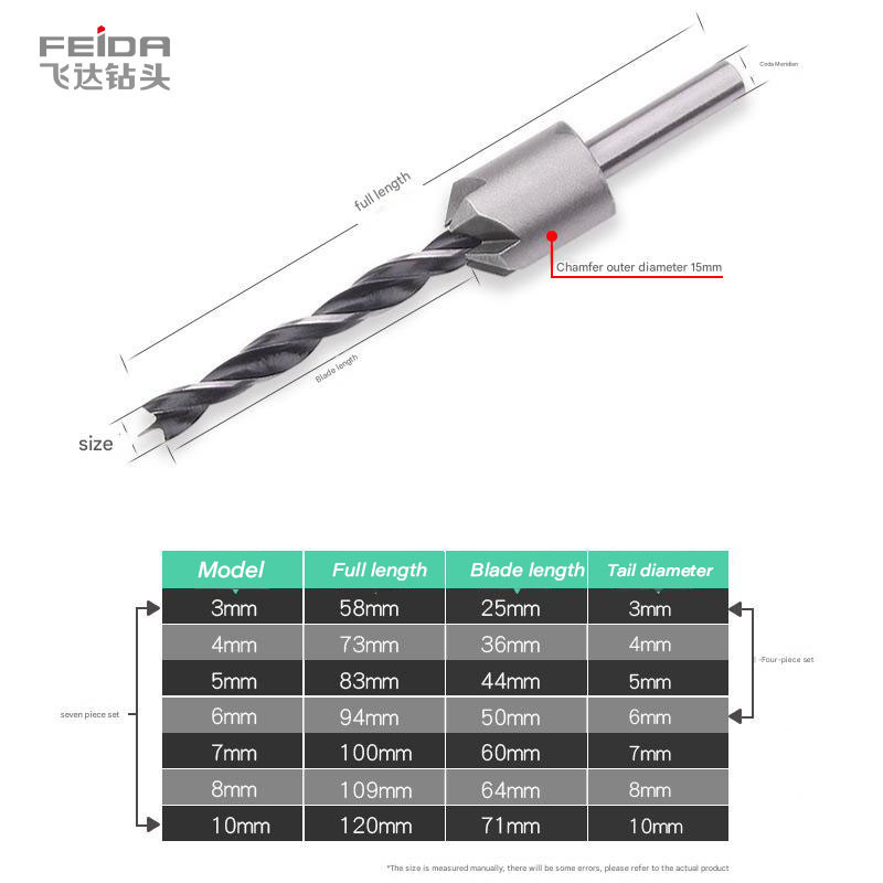 Набор сверл с зенковкой 7 шт для дерева и металла Киев - изображение 3