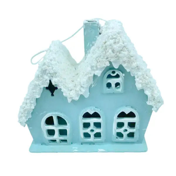 Декоративний новорічний будиночок з дерева 5×10×12 см Атлантик 28124499 Коломия - фото 2