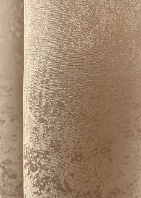 Комплект готовых штор VR-Textil Жаккард Мрамор Al1 № 438ш Темно бежевый 100х290 см 2 шт (31-152) Киев - изображение 14
