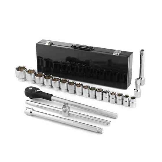 Набір інструментів INTERTOOL 3/4 ", 21од., Cr-V STORM - Комплект для важких навантажень Львів