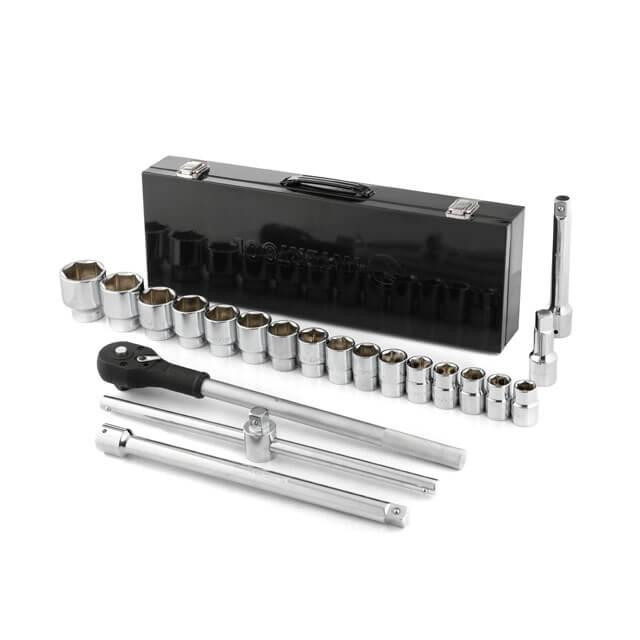 Набір інструментів INTERTOOL 3/4 ", 21од., Cr-V STORM - Комплект для важких навантажень Львів - фото 1