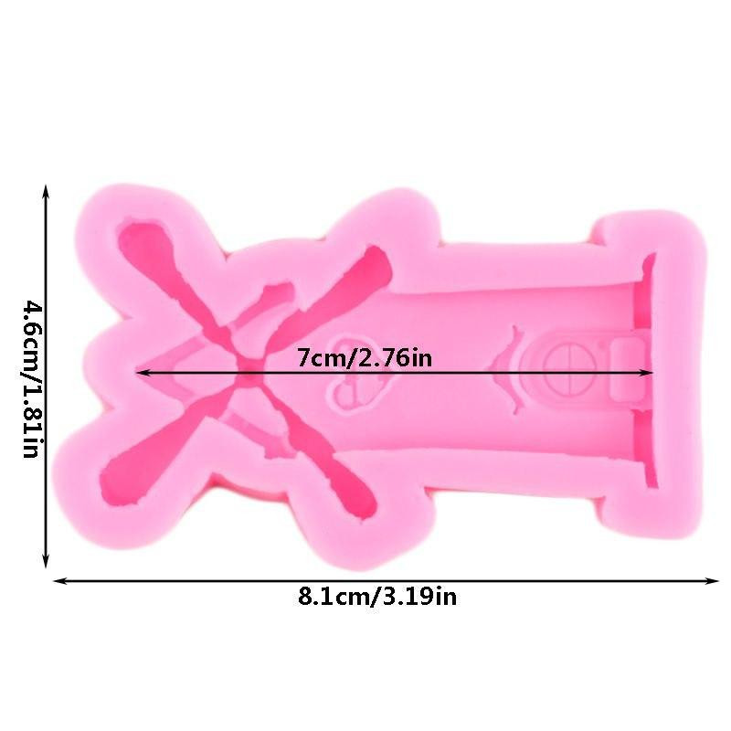 Молд силикон Мельница 81 на 46 мм розовый Киев - изображение 2