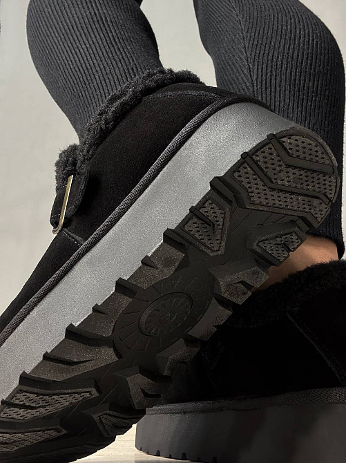 Ботинки женские Hengji 003-1 угги натуральная замша с пряжкой черные, 40, 25 см Киев - изображение 3