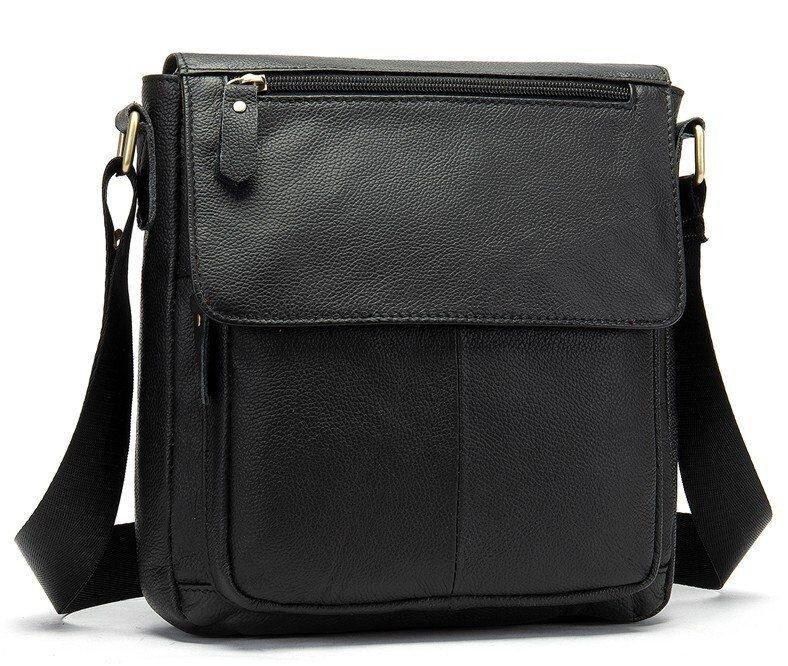 Сумка на плече зі шкіри Vintage 20021 Чорна Київ - фото 7