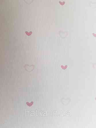 Шпалери вінілові на флізеліні AdaWall Ada Kids метрові для дівчинки серця рожеві Київ