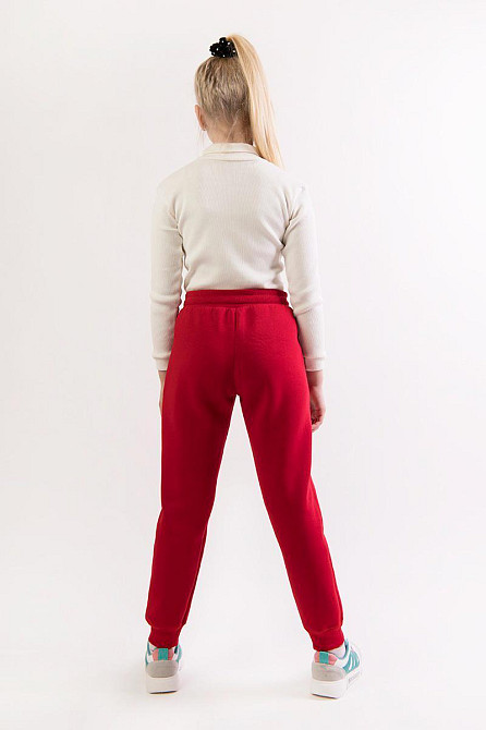 Дитячі теплі штани, червоні 122 Крохатушка одяг Київ - фото 3