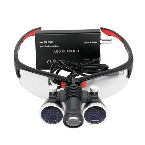 Бінокулярні збільшувальні окуляри-лупа 3.5x 420мм з підсвіткою та акумулятором 1800мАг Київ - фото 3