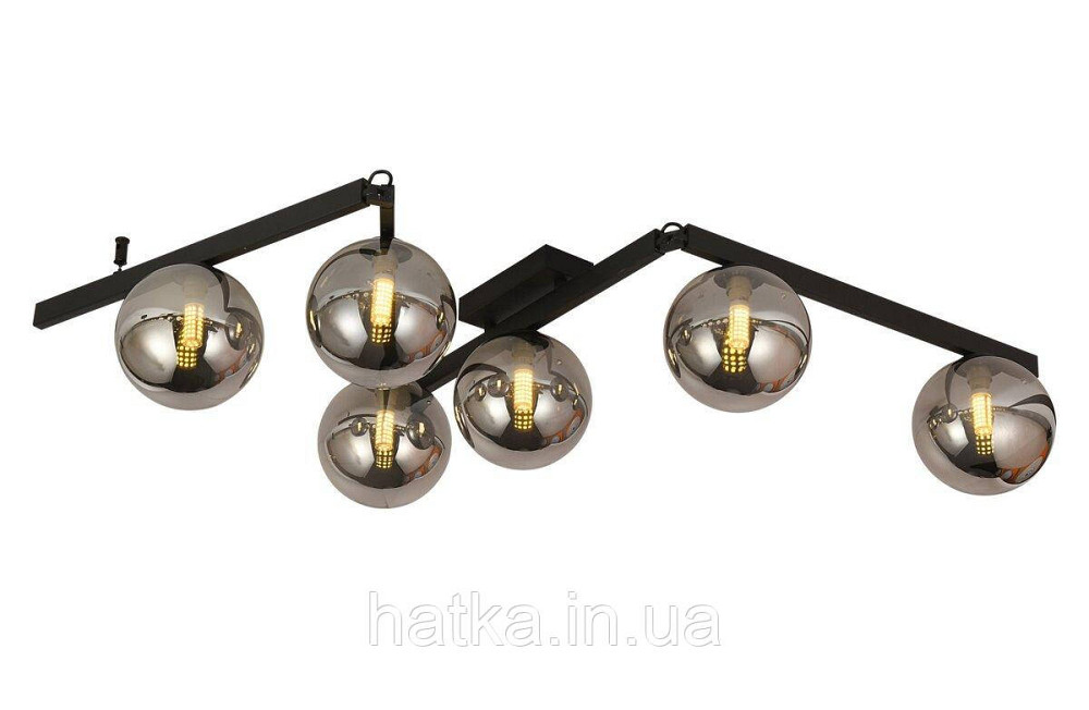 Люстра стельова регульована VALESO BX84016-6 BK чорна Київ - фото 1