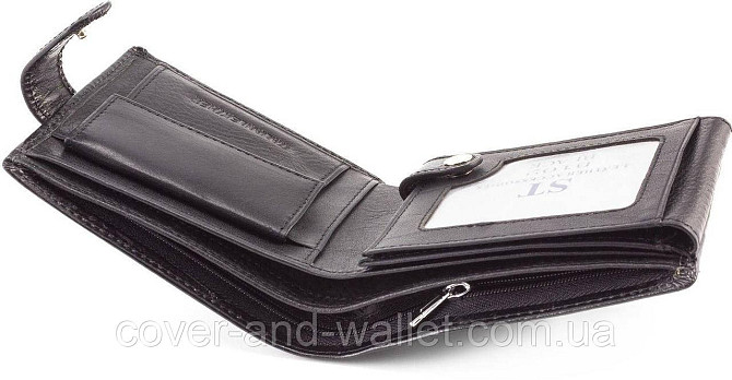 Шкіряний чоловічий портмоне з гладкої шкіри ST B 102 Leather Київ - фото 4