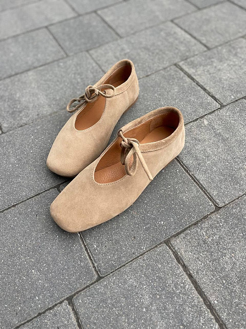 SEE SEVEN Балетки жіночі SEE SEVEN 1770 пісочна (весна-осінь, замша натуральна) (5847) 38 Коломия - фото 1