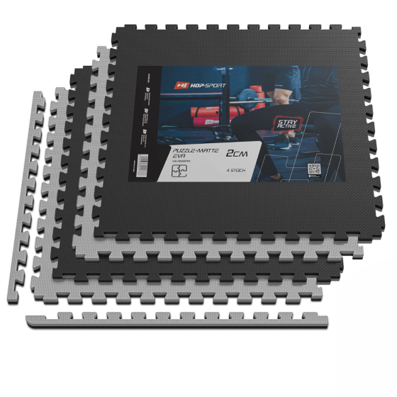 Мат-пазл Hop-Sport EVA 2см HS-A020PM - 4 частей черно-серый Киев