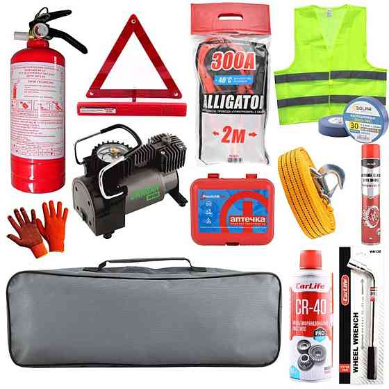 Ремонтний набір автомобіліста з компресором Uragan Київ