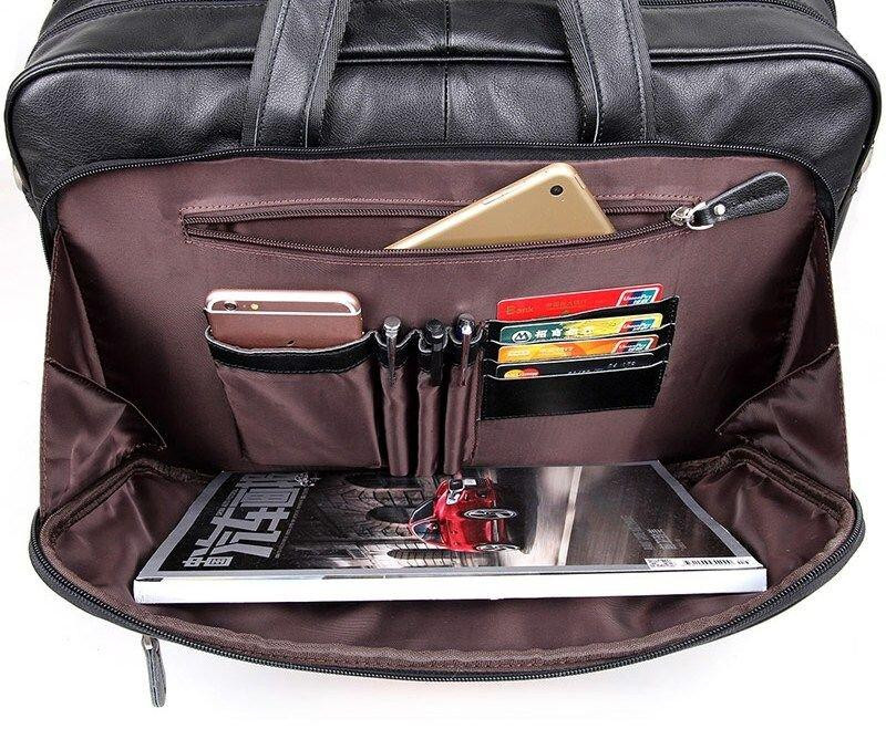 Сумка мужская Vintage 14398 для ноутбука 17 дюймов Черная Киев - изображение 6