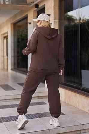 Жіночий спортивний костюм з нашивками "Walker" оптом | Батал Шоколадний, 54-56 Київ