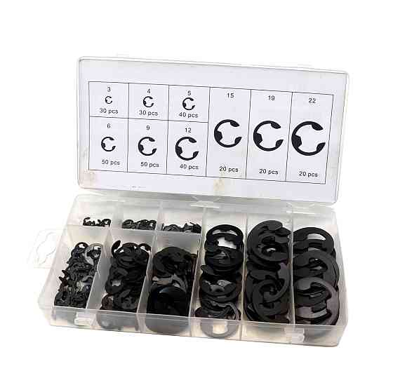 Набір стопорних кілець зовнішніх тип E 300 шт., 9 видів стопорних кілець ТИП Е Мукачево