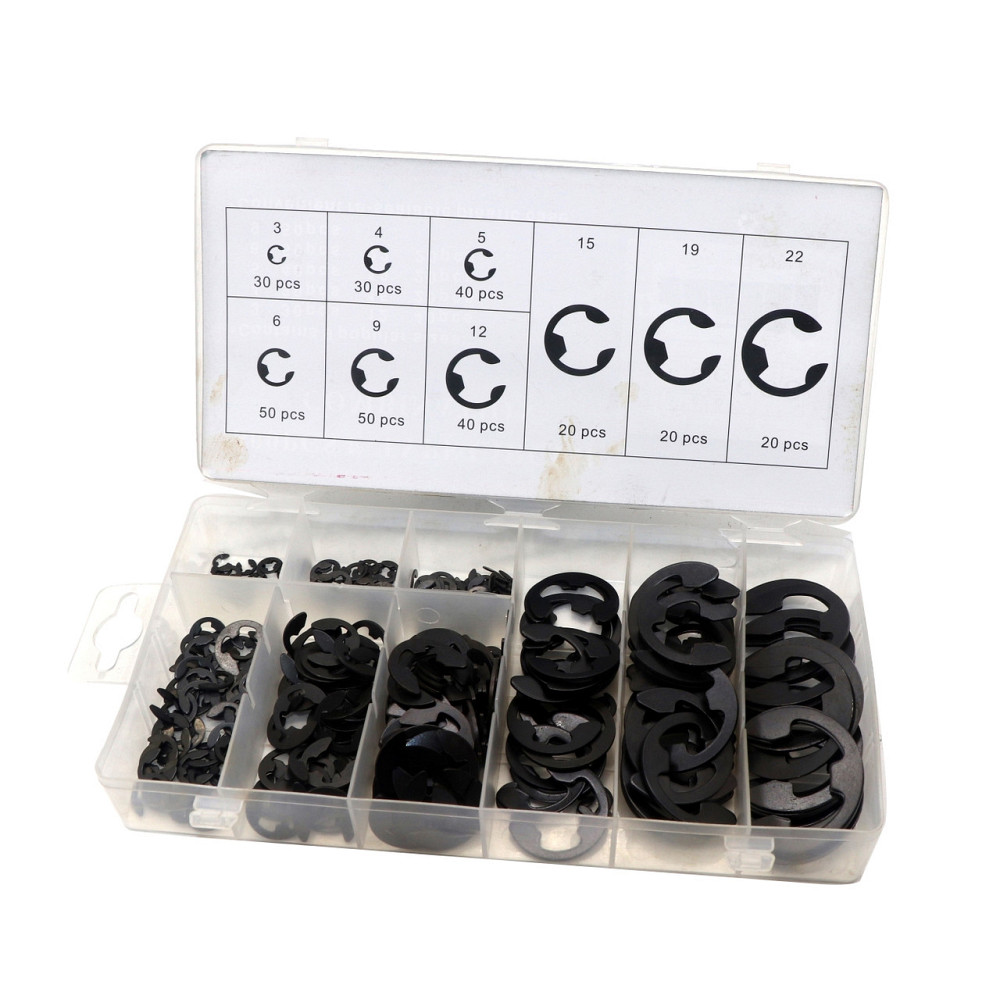 Набір стопорних кілець зовнішніх тип E 300 шт., 9 видів стопорних кілець ТИП Е Мукачево - фото 1