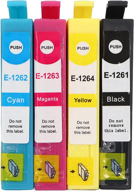 Набір картриджів Epson T1261 T1262 T1263 T1264 з чипами DuraBrite Ultra Ink 4 шт. для Stylus NX та WorkForce WF Дніпро - фото 1