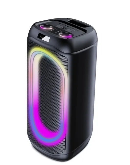 Портативна акустична колонка B208-04 80Вт 2x8" TWS/FM/USB/TF/BT/LED з 2 мікрофонами Одеса - фото 2