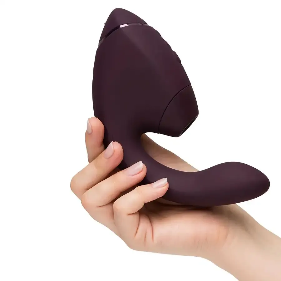 Подвійний вакуумний кліторальний стимулятор з вібрацією Womanizer Next Duo - Dark Purple Львів - фото 8
